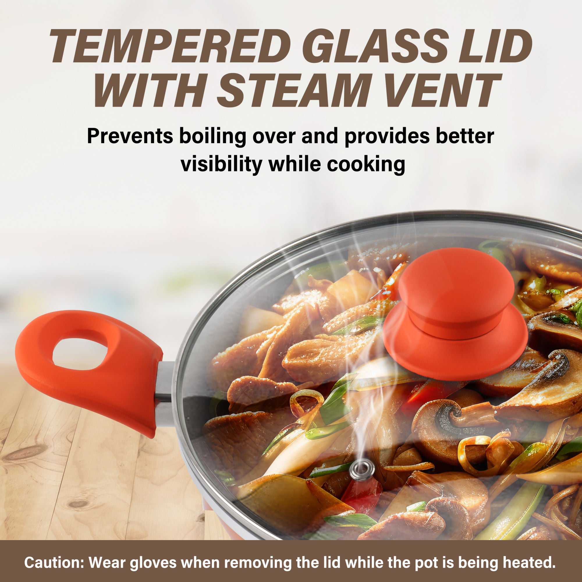 Stainless Steel 6-Piece Cookware Set: Mirror Polished, Induction Bottom, Straight Shape, SS Lids, Sturdy Handles and Knobs Doba